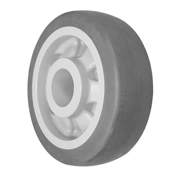 Durastar Wheel; 8X2.5 Thermoplastic Rubber (Gray);1-15/16 Plain Bore 825TPR86X